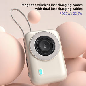 Mini batterie externe magnétique intégrée double USB haute capacité 20000 mAh 22,5 W avec charge ultra rapide et affichage numérique <span class=keywords><strong>Micro</strong></span> USB - Product Image 3