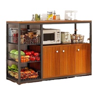Étagère de cuisine sur pied, non pliable, multi-niveaux, meuble de rangement domestique multifonctionnel pour four à micro-ondes et support de préparation