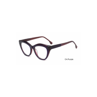 Montures de lunettes optiques œil-de-chat en acétate pour femmes, montures de vue tendance, OEM ODM, logo personnalisé