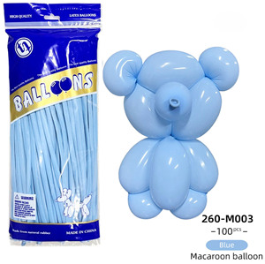 Vente en gros paquet de 100 ballons magiques Macaron Pastel ballon à torsion bricolage 260 longs ballons en latex pour <span class=keywords><strong>d</strong></span>écorations de fête - Product Image 3