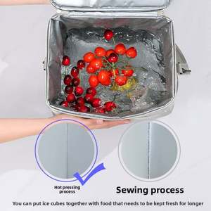 Bolsa de Almuerzo Aislada Personalizada al por Mayor de Fábrica, de Gran Capacidad, con Apertura Amplia, Correa de Hombro Ajustable y Resistente al Agua - Product Image 3