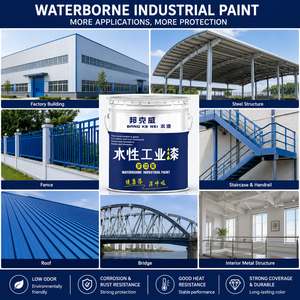 Pintura Industrial a Base de Agua, Revestimiento Protector de Metal a Base de Agua, Pintura Industrial Antioxidante para Estructuras de Acero y Maquinaria - Product Image 6