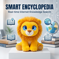 Peluche IA ChatGPT Lion Doré avec Yeux LED Intelligents, Reconnaissance Vocale, Plus de 60 Langues, Cadeau pour Enfants, Faible MOQ, OEM ODM Disponibles, Cuteyeah PP
