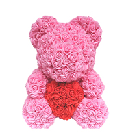 Ours en peluche en mousse PE Rose Ours pour cadeau de Noël Rose Ours Cadeau avec Rose Ours Cadeau de Saint Valentin