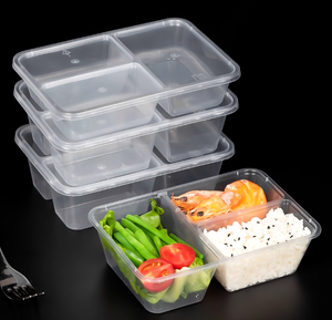 Tùy Chỉnh Màu Đen Bento Hộp Ăn Trưa Container Dùng Một Lần Microwavable Nhựa Bao Bì Thực Phẩm Cho Mì Và Sushi 3 Khoang - Product Image 4