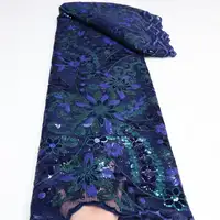 Velvet Lace Fabrics Hochwertiger afrikanischer Spitzens toff für Hochzeits materialien Französischer nigeriani scher Mesh Net Lace Stoff