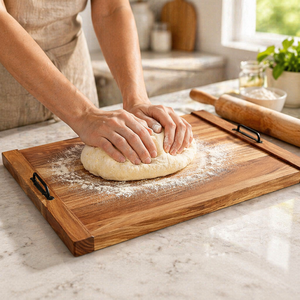 Tagliere Grande in Legno di Acacia con Coperchio, Vassoio per Noodle e Salumi, Ideale per Piano Cottura a Gas e Bancone Cucina - Vendita all'Ingrosso - Product Image 2