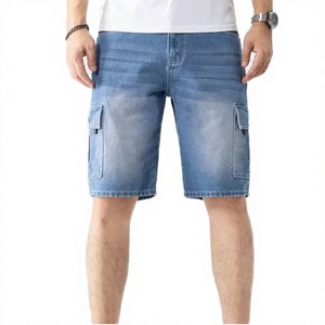 Fashionable Custom Men's Blue Jeans Shorts 100% Cotton <b>Quick</b> Dry Zipper Fly Solid Hot Shorts Casual Summer Wear Made In Pakistan - Product Image 2