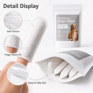 Lot de 50 lingettes nettoyantes pour animaux de compagnie pour chiens et chats – Soin quotidien des yeux, des dents et des oreilles - Product Image 4