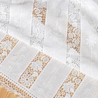 Catégorie (Produits) Robe à bords pompons en tissu de coton pour femmes Dentelle de broderie creuse pour accessoires vestimentaires