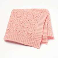 Couverture bébé en tricot texturé de haute qualité, ajourée, douce et agréable pour la peau, idéale pour nouveau-né, couverture de poussette coupe-vent, petite couverture