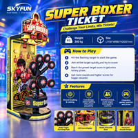 Machine de jeu de boxe électronique à monnayeur 8 cibles Superboxer pour parc d'attractions et divertissement familial