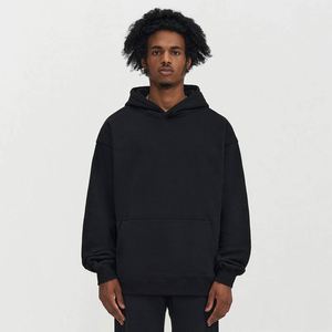 H5454 Fabricant de vêtements pour hommes à Guangzhou, vente en gros, sweats à capuche personnalisés en coton mélangé 380 g/m² doublés de polaire - Product Image 2