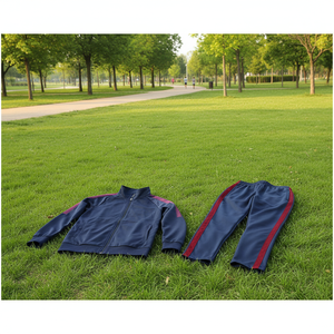 Tuta da Allenamento Personalizzabile con Zip Completa, Antivento, Traspirante, Stampata, per Palestra, Attrezzatura Autunnale, Allenamento Calcistico - Product Image 3