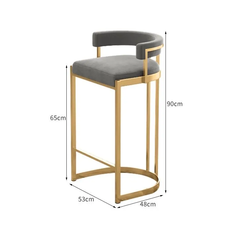 安いバースツール金属ベルベットカウンター北欧キッチンモダンな家の家具高い木製の椅子ゴールド高級バースツールキッチン用