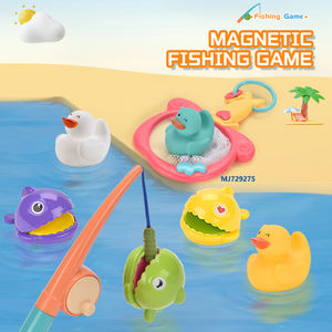 Gran oferta, 8 Uds., juego de juguetes de pesca para niños, divertidos juguetes de baño coloridos, peces, pato, patito, juguetes para bebés, niños pequeños, Juego - Product Image 4