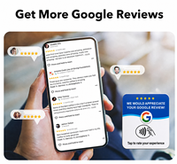 Carte NFC carrée Google Review, support portable en PVC, panneau de signage pour laisser un avis, pour les commerces de détail, salons, restaurants