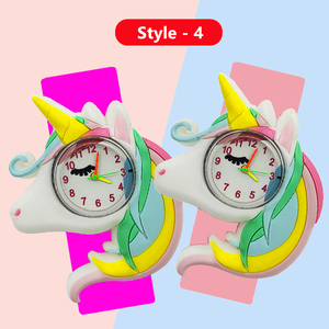 Montre à bracelet <span class=keywords><strong>en</strong></span> silicone pour enfants, mignonne, avec dessin animé 3D, poney, licorne, pour garçons et filles, cadeaux, montres à quartz pour enfants - Product Image 6