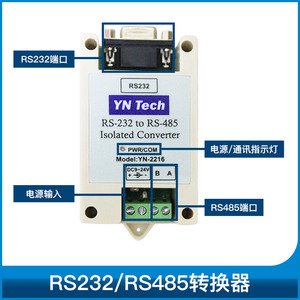 Convertidor Industrial Aislado RS232 a RS485 YN2216 |   Alimentación activa de 9-24 V, protección contra sobretensiones y rayos YN2216 RS485 W846 - Product Image 4