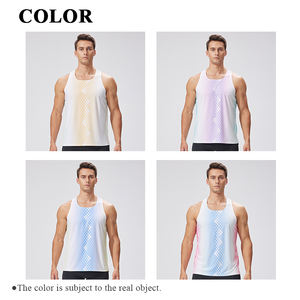 100% Polyester hommes sans manches imprimé sport gilet Fitness <span class=keywords><strong>Tennis</strong></span> course Singlet respirant léger séchage rapide <span class=keywords><strong>débardeur</strong></span> - Product Image 3
