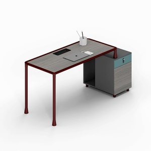 Modern Design Cubicle Office Workstation Furniture 4 Person Work Station with Storage Cabinet - Product Image 2