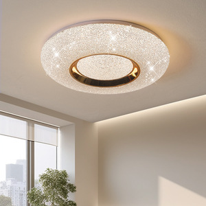 Plafonnier moderne à double anneau LED blanc et or pour véranda, vente chaude - Product Image 1