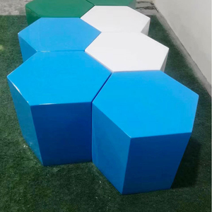 Custom FRP Pebble <b>Bench</b> Easy Clean Hotel Waiting Chair Durable Public Stool for Resorts - Product Image 3
