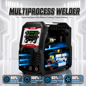 Máquina de Soldar Inverter LEVIN Multifunción 4 en 1 <span class=keywords><strong>MIG</strong></span> MAG MMA Lift TIG 200A Monofásica 230V CO2 para Soldadura Industrial de Metales - Product Image 4