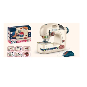 Ensemble d'appareils électroménagers à piles pour filles, jouet de simulation de machine à coudre avec lumière pour jeu d'imitation - Product Image 2