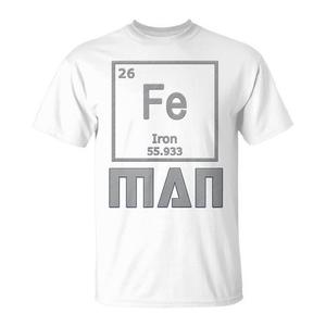 Camiseta con tabla periódica, elemento Fe, hierro, ciencia, matemáticas, camiseta para hombre - Product Image 1