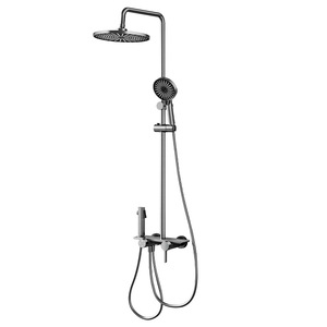 <b>Shower</b> Set All Aluminum Gunmetal Gray 3091 Anodizing Easy Cleaning <b>Portable</b> - Product Image 2