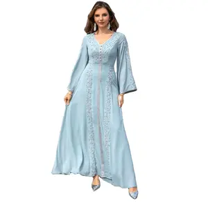 Muslim Stately Robe Women's Abaya Embroidered Women's Dress Light Luxury