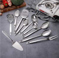 Ensemble d'ustensiles de cuisine en acier inoxydable, poli miroir brillant de haute qualité outils de cuisine accessoires ensemble d'ustensiles de cuisine