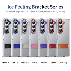 Funda delgada transparente para PC, protección completa dura, funda con soporte de Metal para <span class=keywords><strong>Samsung</strong></span> Galaxy Z <span class=keywords><strong>Fold</strong></span> 6 5 <span class=keywords><strong>4</strong></span> con vidrio templado - Product Image 6