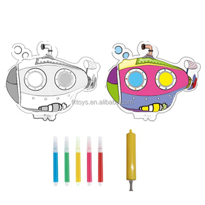 Kit di Pittura Fai-da-Te Lucky Toys, <span class=keywords><strong>Disegno</strong></span> di <span class=keywords><strong>Nave</strong></span> Anfibia con Penna a Catena e Cilindro ad Aria, Giocattoli Sottomarini Colorati Fai-da-Te per Bambini - Product Image 1