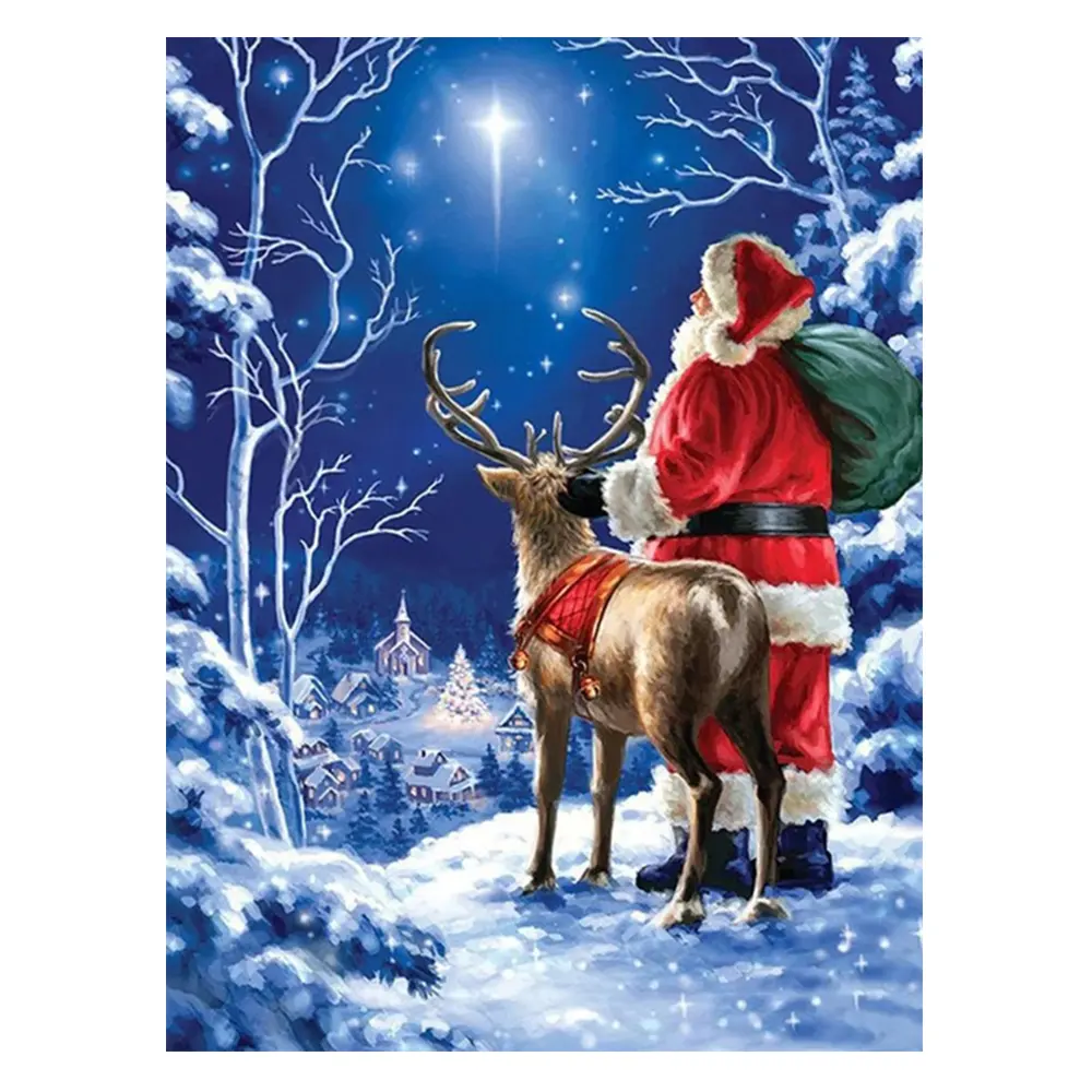 5d Diamond Painting kit "Santa Claus Deer " Drill Diamond Embroidery Diamond Mosaic Sale Christmas Picture Accessories wall art