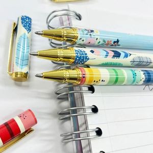 Heat Transfer Process Flower Film <b>Pen</b> Gel <b>Pens</b> Wholesale Custom Logo Metal <b>Pens</b> Blue/Red Ink Customized Colors Office School Use - Product Image 3