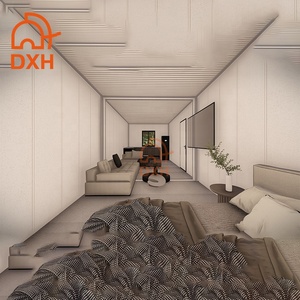 DXH Maison Conteneur Préfabriquée Personnalisée à <span class=keywords><strong>Prix</strong></span> d'Usine, 2 Étages, Type Appartement, Hôtel, Villa, avec <span class=keywords><strong>Garage</strong></span> - Product Image 3