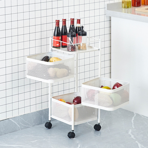 Vente en gros directe d'usine, ensemble de paniers de <span class=keywords><strong>rangement</strong></span> pour fruits <span class=keywords><strong>et</strong></span> légumes de <span class=keywords><strong>cuisine</strong></span>, multifonctionnels, rotatifs, carrés, à trois niveaux, pour économiser de l'espace - Product Image 2