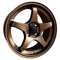 Nuevas llantas forjadas HEH Mono Matte Bronze de 5 radios en forma de estrella, de 17-22 pulgadas, 5 pernos, PCD personalizado, offset J, buje cóncavo ligero 6061-T6