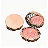 Nouveauté - Palette de maquillage blush éclatant effet minéral, rose gaufré nacré illuminant