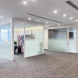 Hiện Đại Văn phòng kính phân vùng tường trang trí nội thất nhôm khung kính phòng Divider thanh lịch không gian văn phòng phân cách - Product Image 3