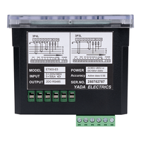 OEM 400V RS485 Modbus Digital Medidor multifunción 92*92 Pantalla LCD Panel Montado Sensor ambiental Medidores de energía tres en uno