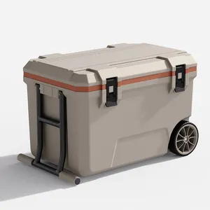 High Performance Hard Insulated Cooler Box 50L Capacity Coolers With Wheels