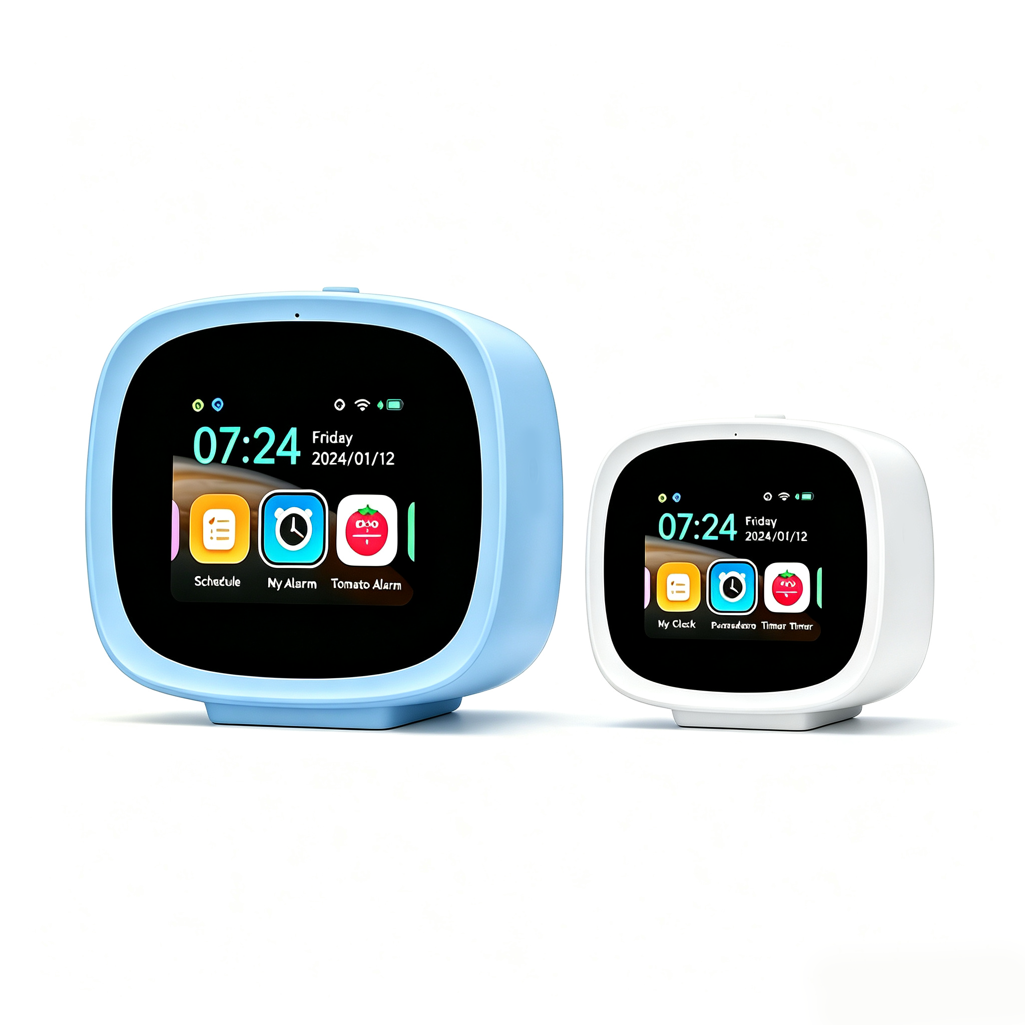 Veidoo Home Bedroom AI Alarm Clock-Touch Screen <strong>Weather</strong> Forecast Speaker Wi-Fi 3000mAh Lithium Battery Plastic <strong>Android</strong> Smart