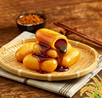 Boules de riz glutineux glacées au sucre brun Sanquan 300g - À frire pour les collations et desserts des restaurants pour enfants en sachet