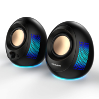 Altavoz Inalámbrico Profesional para Juegos con LED RGB, 5W, 2.0 Canales, para Computadora, Teléfono Móvil, Cine en Casa, Mini Portátil, 5.3 AUX/Tipo-C