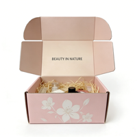 Boîtes d'expédition en carton ondulé double face de luxe pour emballages de sacs à main, boîtes d'expédition roses pour cosmétiques et accessoires