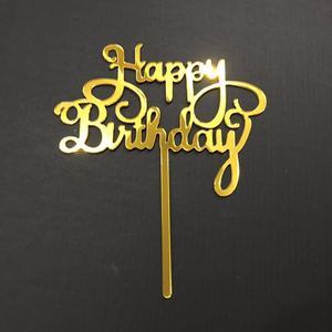Decorazione per Torta di Compleanno in Acrilico, Topper Geometrico a Specchio per Feste di Compleanno - Product Image 6