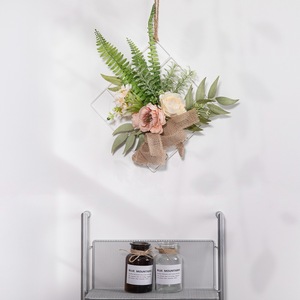 CallaFloral ผนังดอกไม้ประดิษฐ์แบบแขวน พร้อมดอกคามีเลียและใบไม้สีเขียว สำหรับตกแต่งบ้าน CF01149 - Product Image 2